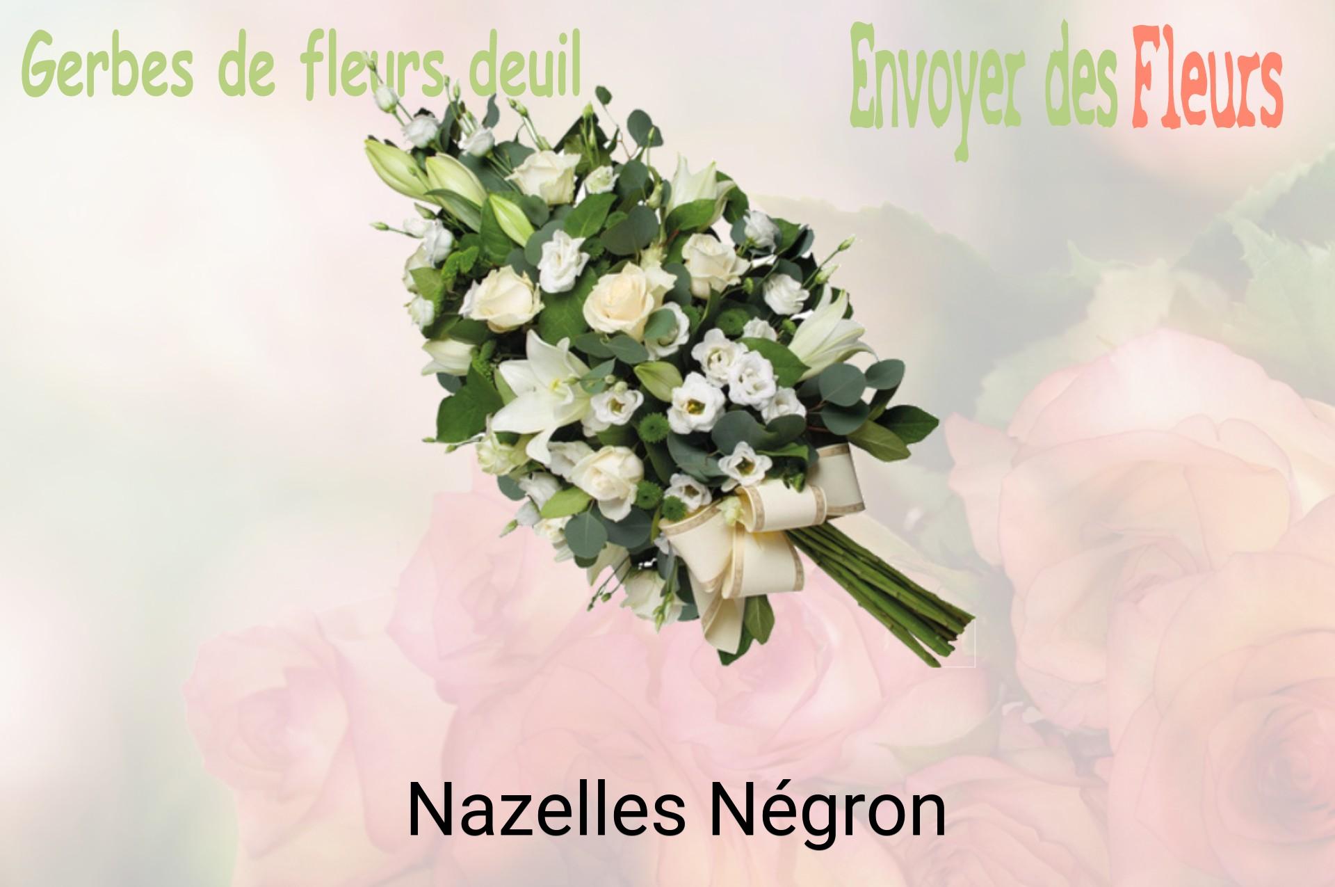 Gerbe de fleurs de deuil livrée à Nazelles-Négron